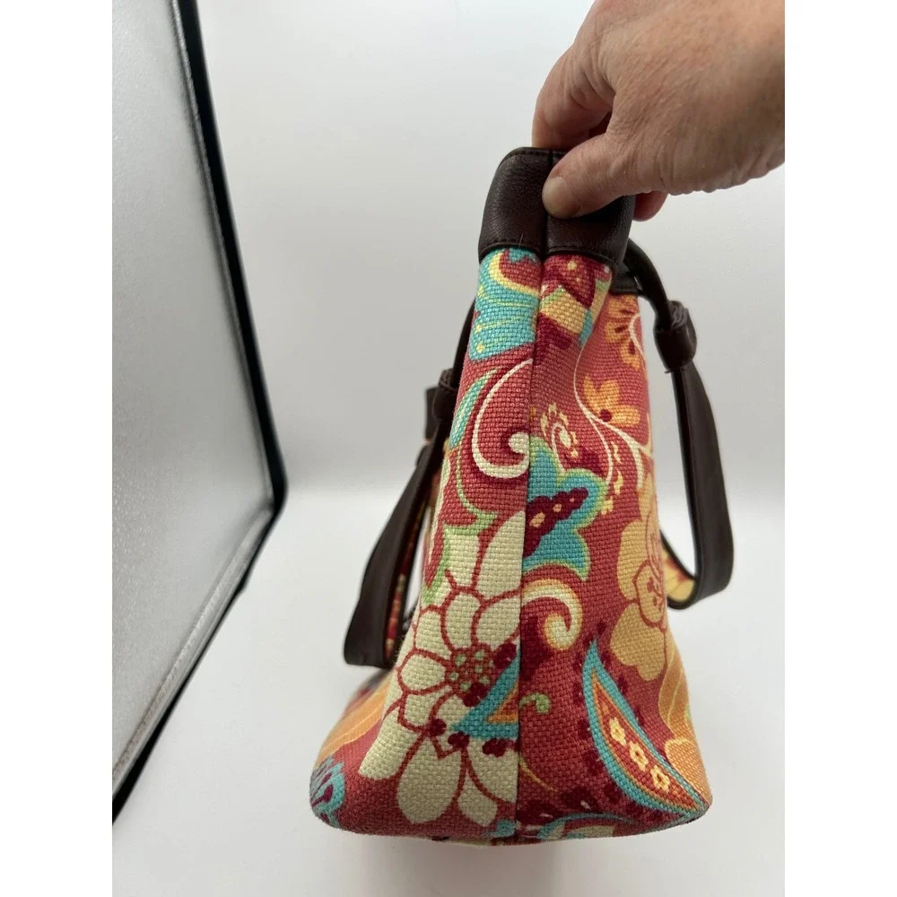 Spartina 449 Daufuskie Island Tote and Wallet Set Womens Medium Red Floral Linen